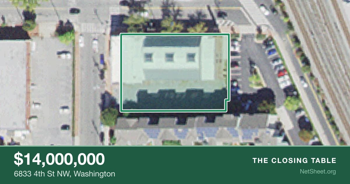 Aerial view of 6833 4th St NW, Washington