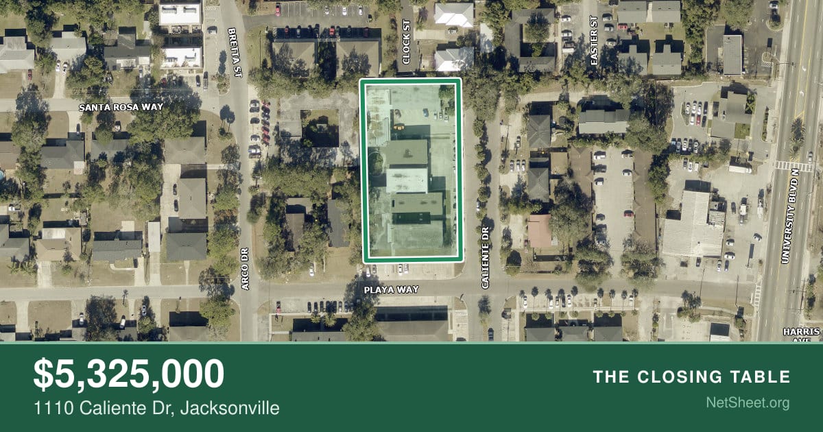 Aerial view of 1110 Caliente Dr, Jacksonville