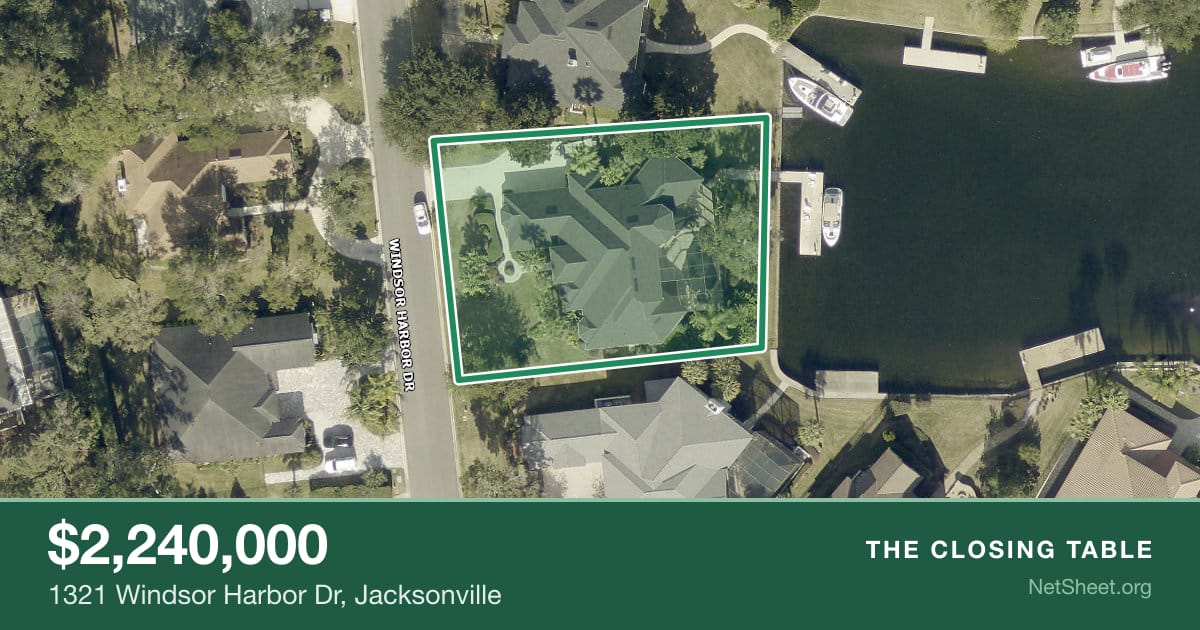 Aerial view of 1321 Windsor Harbor Dr, Jacksonville
