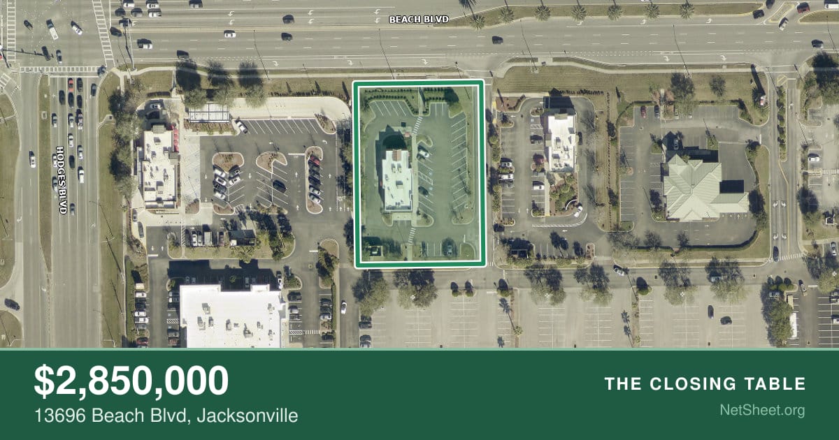 Aerial view of 13696 Beach Blvd, Jacksonville