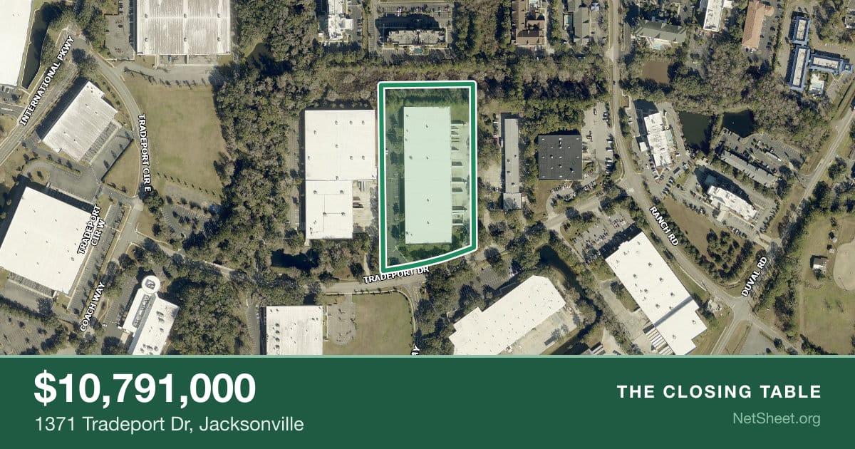 Aerial view of 1371 Tradeport Dr, Jacksonville