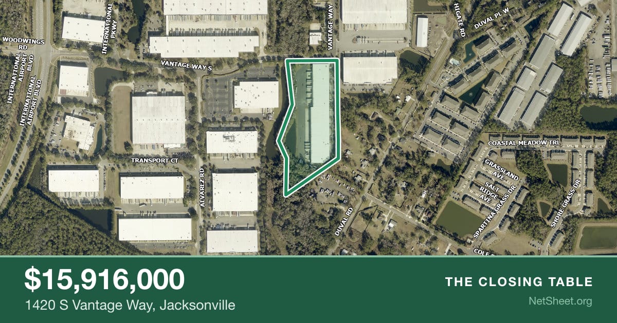 Aerial view of 1420 S Vantage Way, Jacksonville