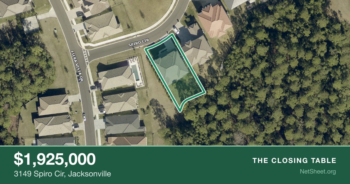 Aerial view of 3149 Spiro Cir, Jacksonville