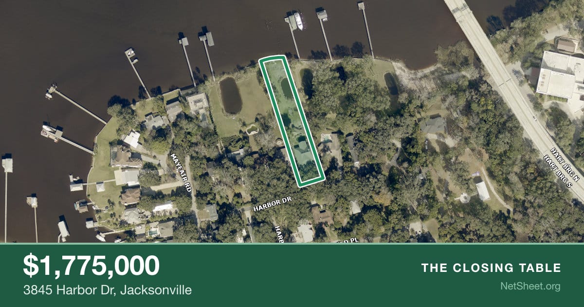 Aerial view of 3845 Harbor Dr, Jacksonville