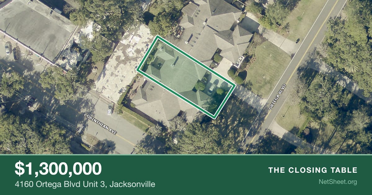Aerial view of 4160 Ortega Blvd Unit 3, Jacksonville