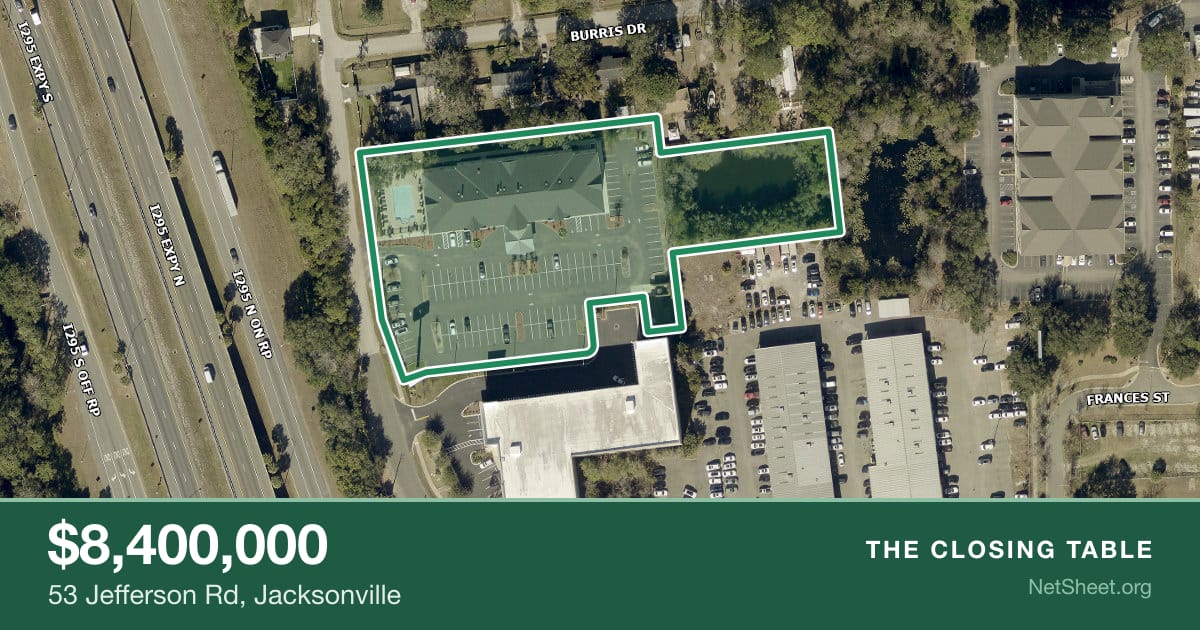 Aerial view of 53 Jefferson Rd, Jacksonville