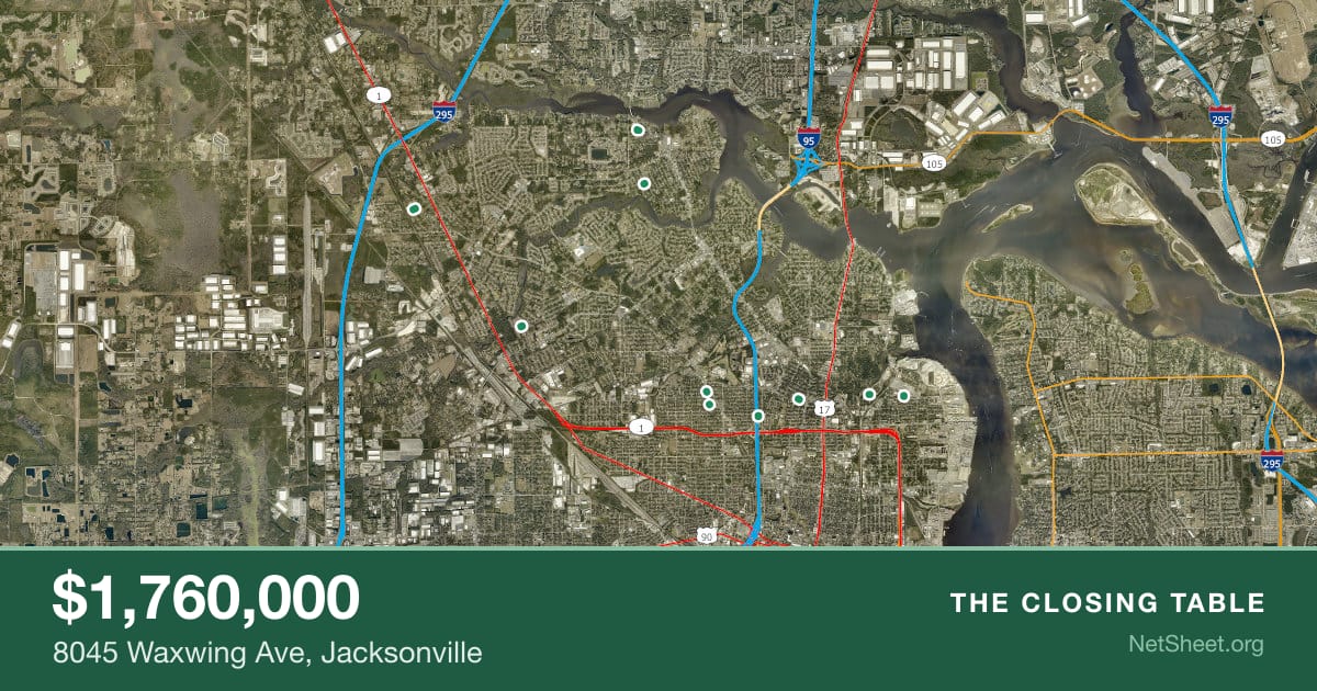 Aerial view of 8045 Waxwing Ave, Jacksonville