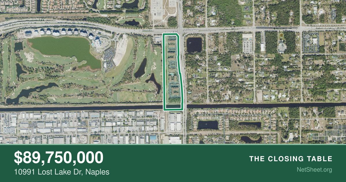 Aerial view of 10991 Lost Lake Dr, Naples
