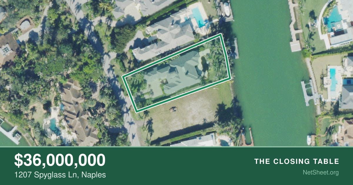 Aerial view of 1207 Spyglass Ln, Naples