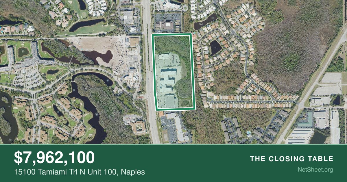 Aerial view of 15100 Tamiami Trl N Unit 100, Naples