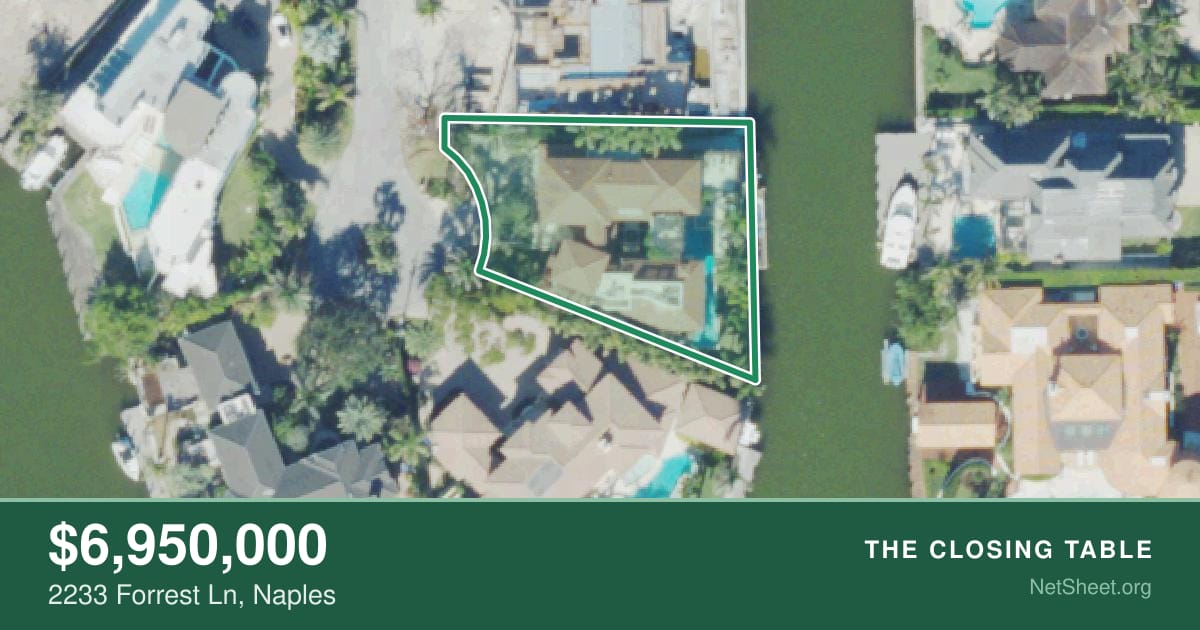 Aerial view of 2233 Forrest Ln, Naples