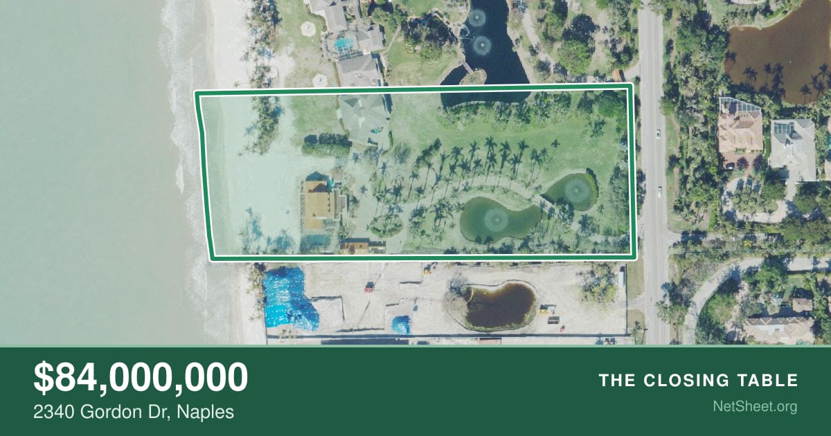 Aerial view of 2340 Gordon Dr, Naples