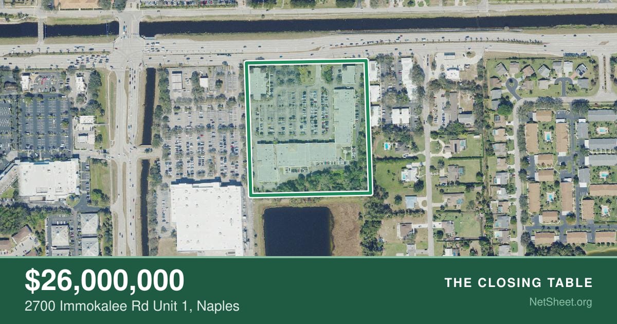 Aerial view of 2700 Immokalee Rd Unit 1, Naples