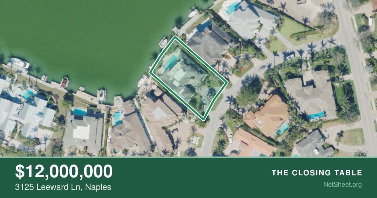 Aerial view of 3125 Leeward Ln, Naples