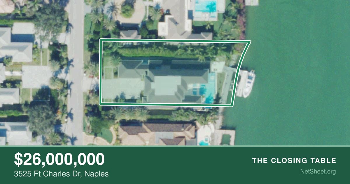 Aerial view of 3525 Ft Charles Dr, Naples