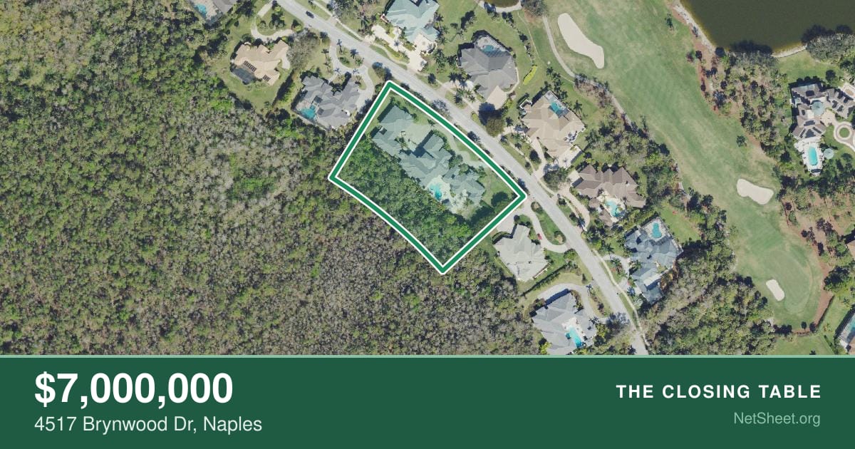 Aerial view of 4517 Brynwood Dr, Naples