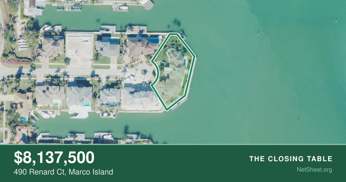Aerial view of 490 Renard Ct, Marco Island