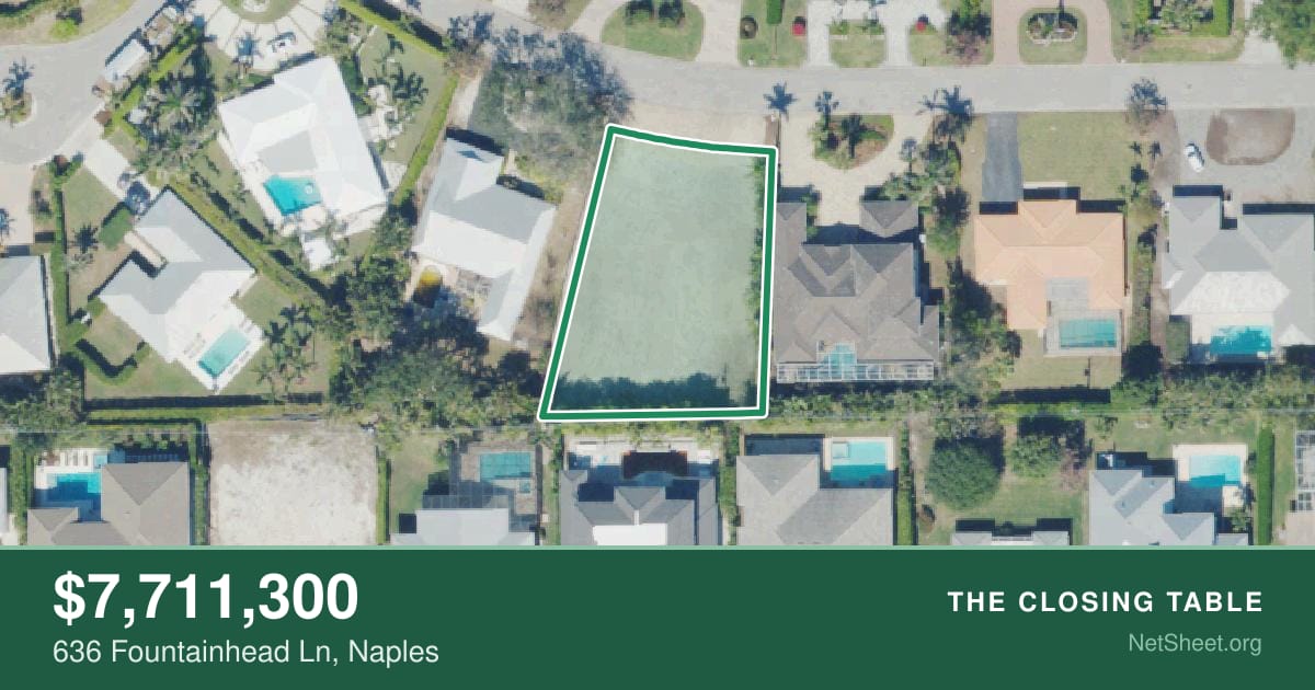 Aerial view of 636 Fountainhead Ln, Naples