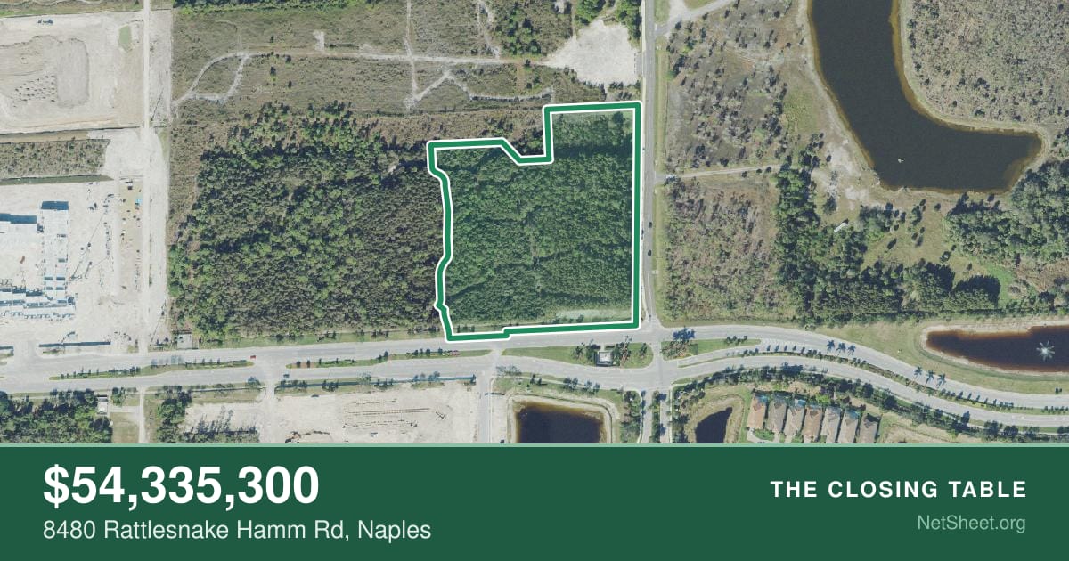 Aerial view of 8480 Rattlesnake Hamm Rd, Naples