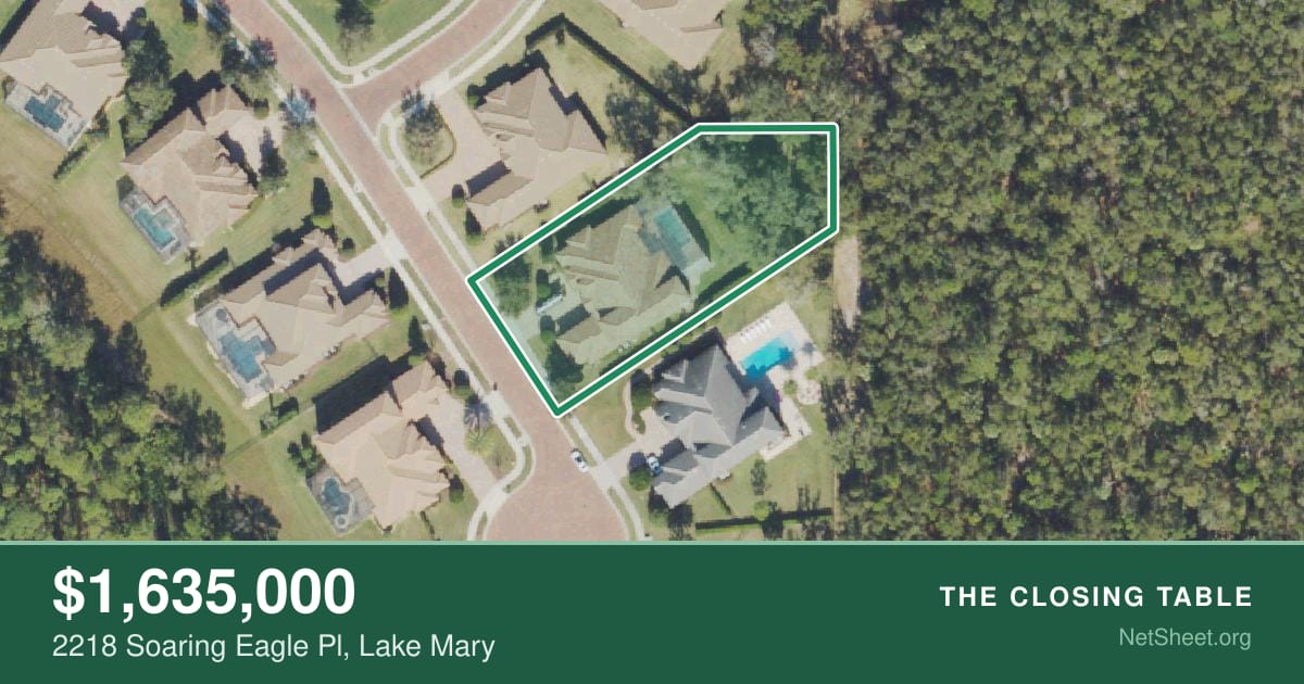 Aerial view of 2218 Soaring Eagle Pl, Lake Mary