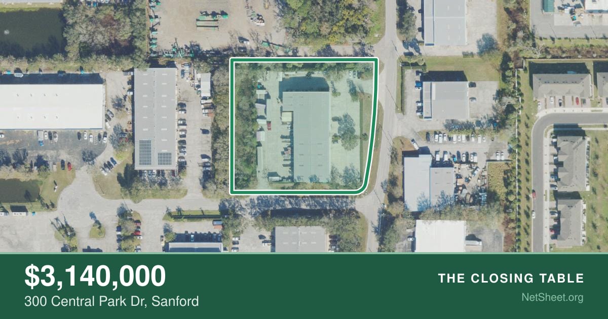Aerial view of 300 Central Park Dr, Sanford