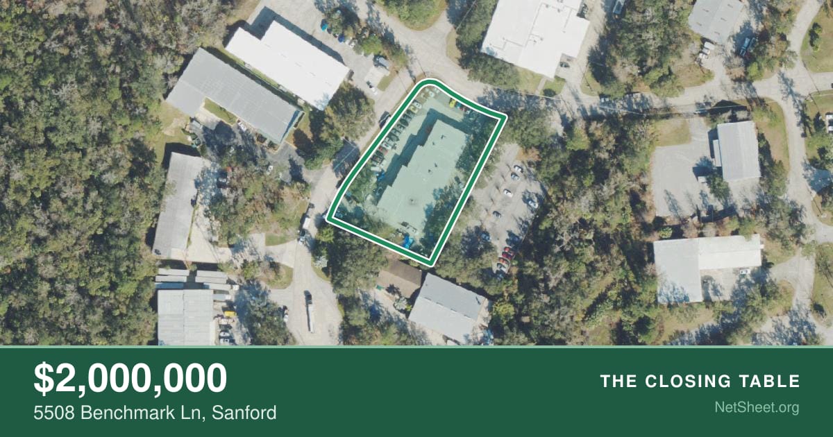 Aerial view of 5508 Benchmark Ln, Sanford