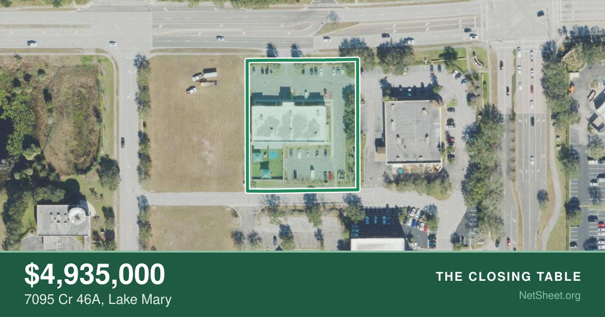 Aerial view of 7095 Cr 46A, Lake Mary