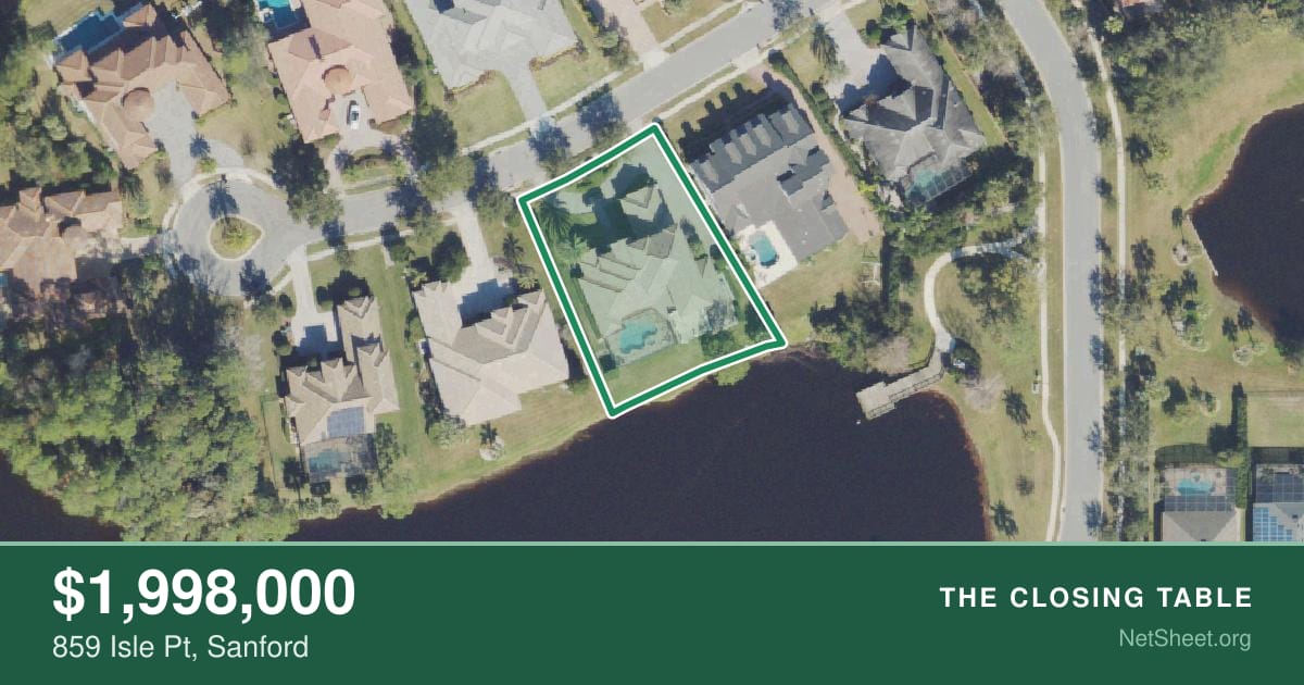 Aerial view of 859 Isle Pt, Sanford