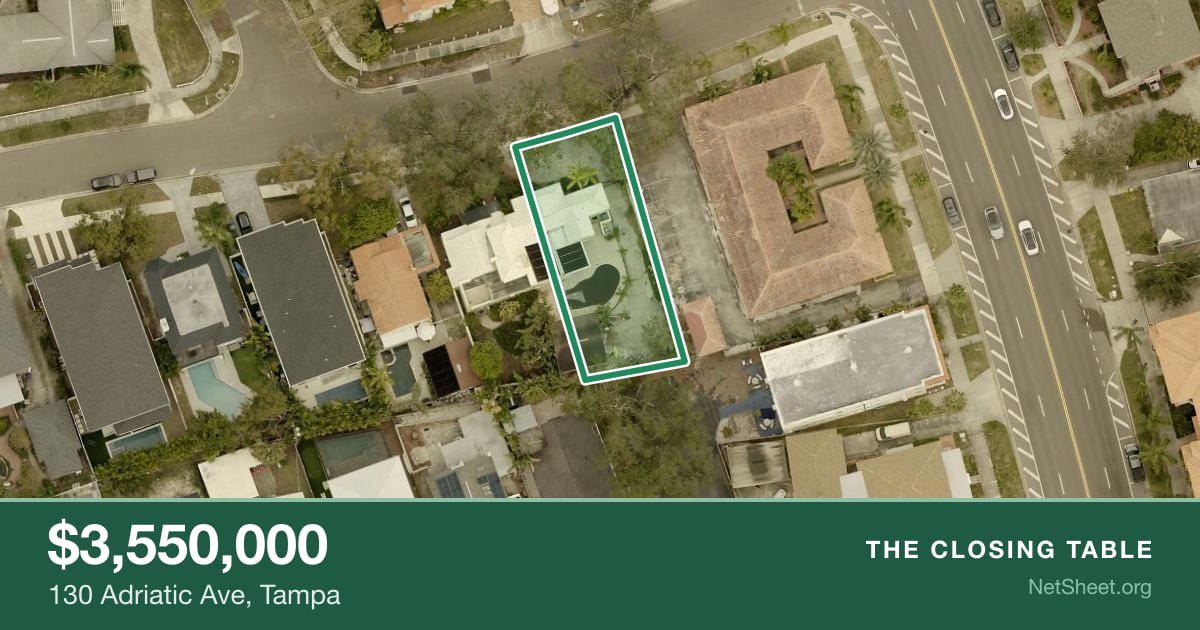 Aerial view of 130 Adriatic Ave, Tampa