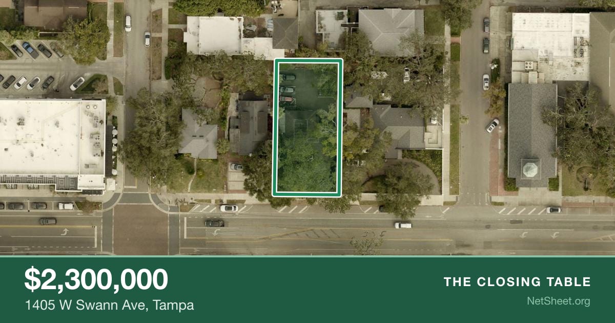 Aerial view of 1405 W Swann Ave, Tampa