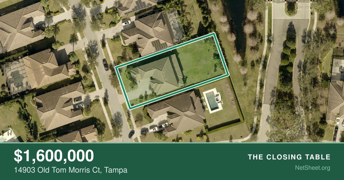 Aerial view of 14903 Old Tom Morris Ct, Tampa