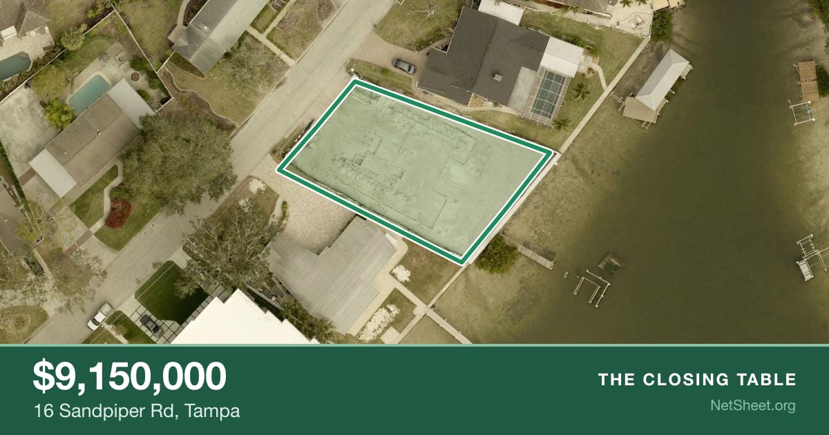 Aerial view of 16 Sandpiper Rd, Tampa