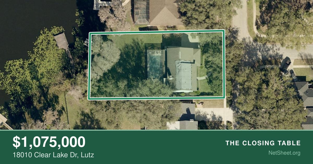 Aerial view of 18010 Clear Lake Dr, Lutz