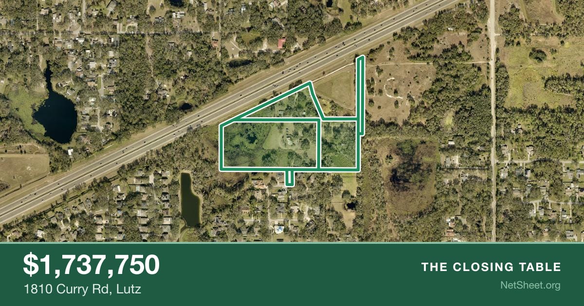 Aerial view of 1810 Curry Rd, Lutz