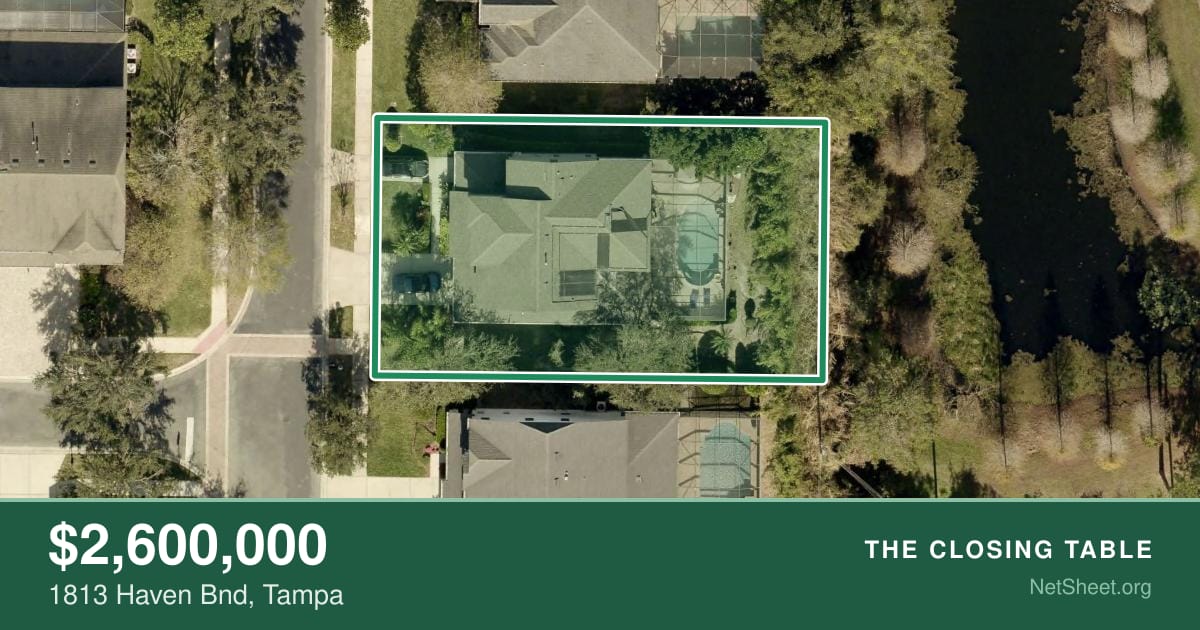 Aerial view of 1813 Haven Bnd, Tampa