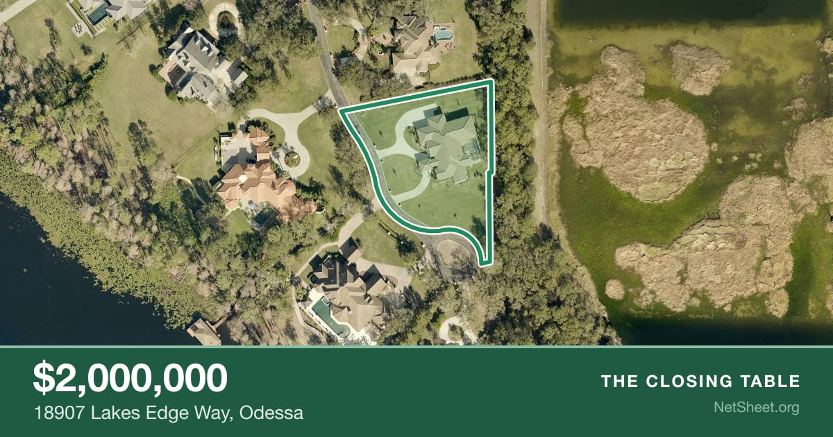 Aerial view of 18907 Lakes Edge Way, Odessa
