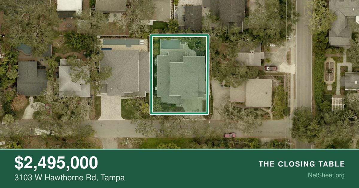 Aerial view of 3103 W Hawthorne Rd, Tampa