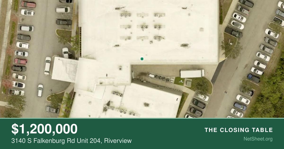 Aerial view of 3140 S Falkenburg Rd Unit 204, Riverview