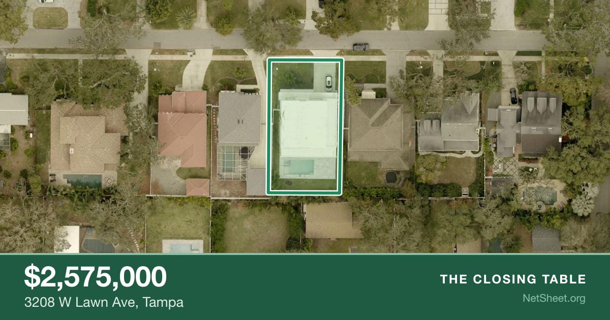 Aerial view of 3208 W Lawn Ave, Tampa