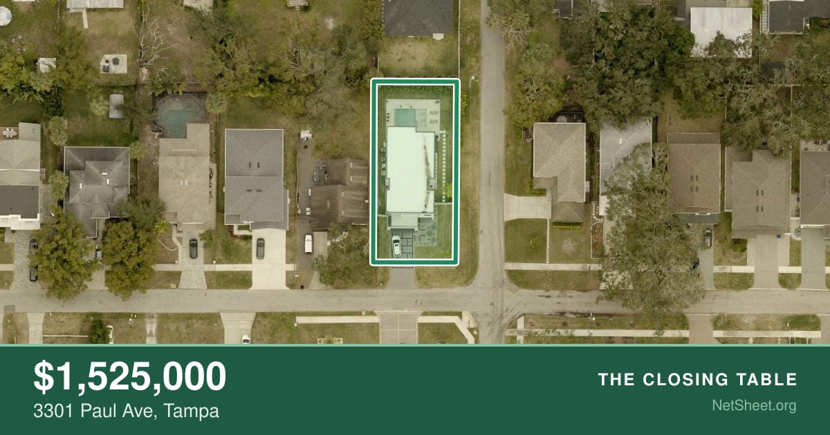 Aerial view of 3301 Paul Ave, Tampa