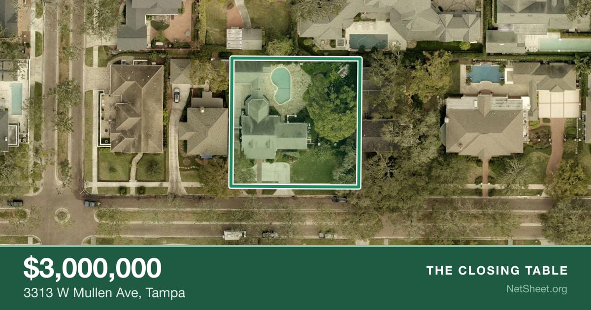 Aerial view of 3313 W Mullen Ave, Tampa