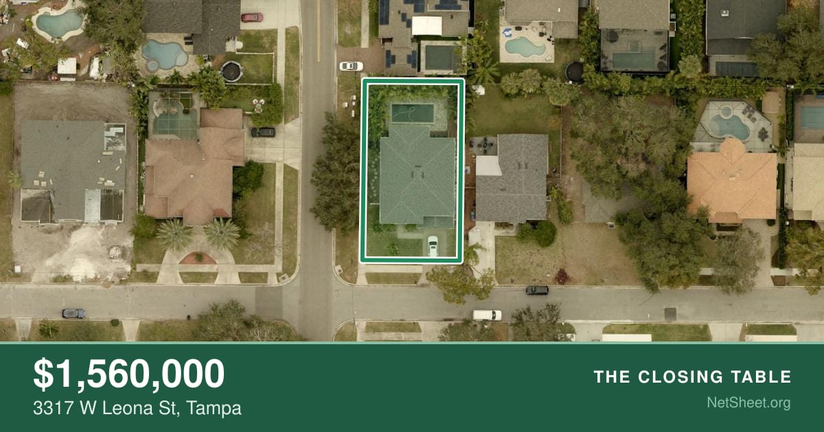 Aerial view of 3317 W Leona St, Tampa
