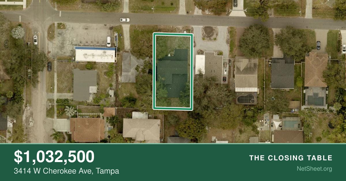 Aerial view of 3414 W Cherokee Ave, Tampa