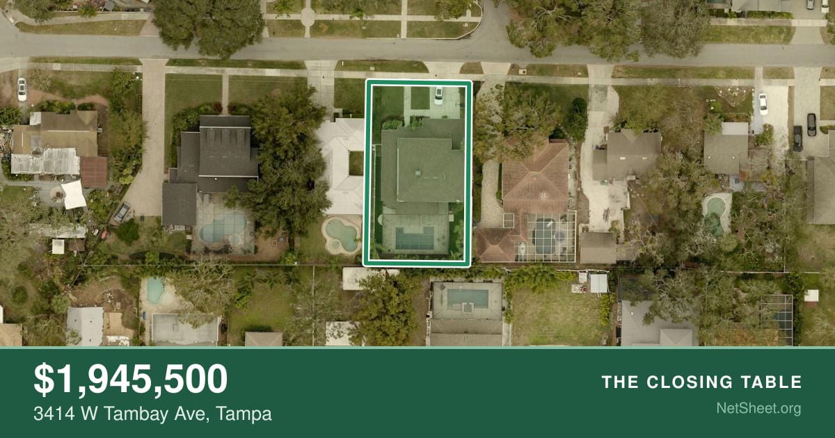 Aerial view of 3414 W Tambay Ave, Tampa