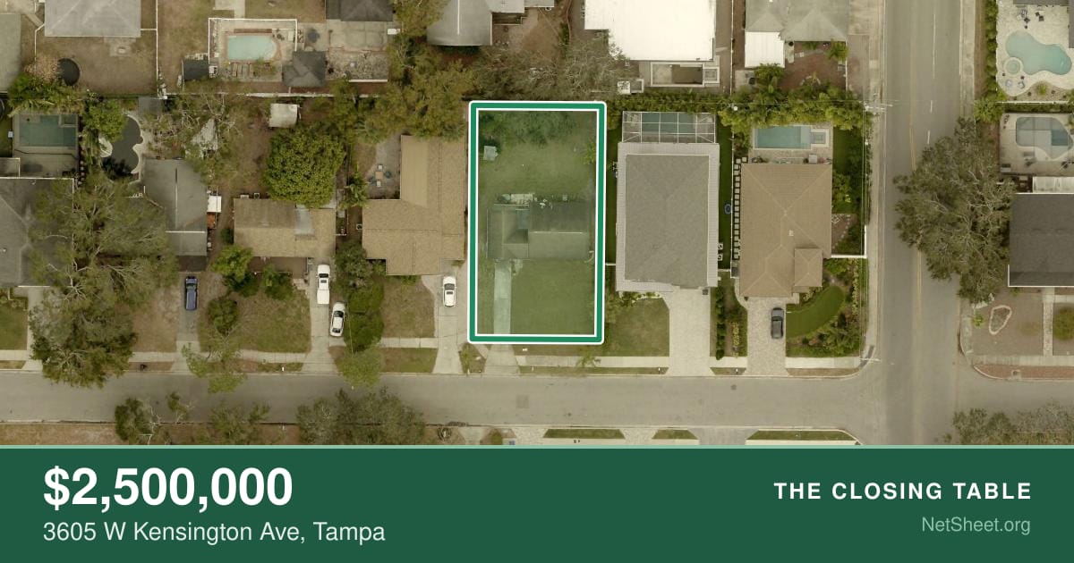Aerial view of 3605 W Kensington Ave, Tampa