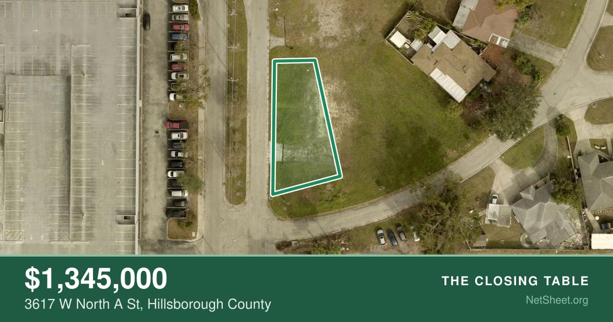Aerial view of 3617 W North A St, Hillsborough County