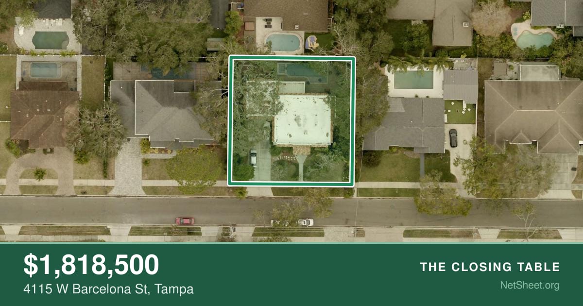 Aerial view of 4115 W Barcelona St, Tampa