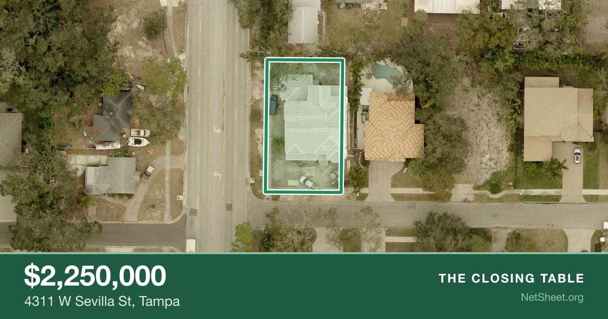 Aerial view of 4311 W Sevilla St, Tampa