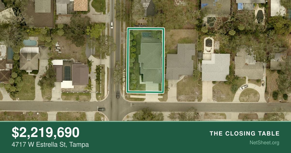 Aerial view of 4717 W Estrella St, Tampa