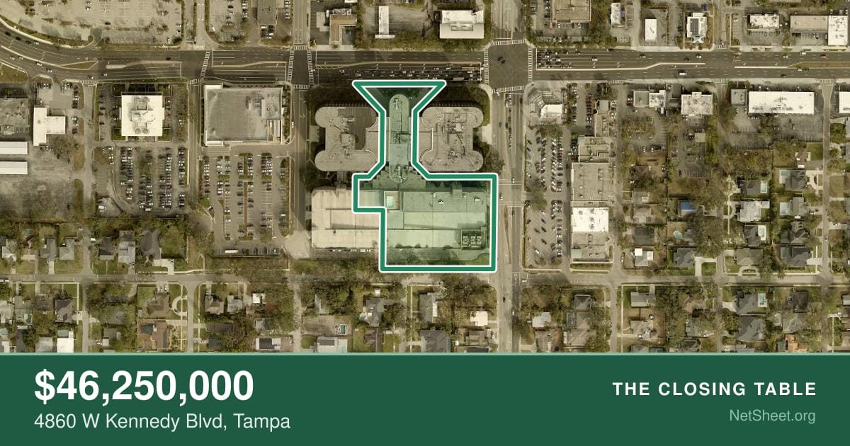 Aerial view of 4860 W Kennedy Blvd, Tampa